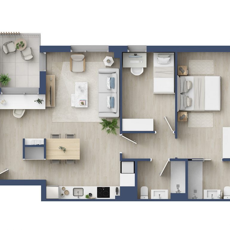 Render infografia virtual 3D Barcelona video VR 360 AEDAS