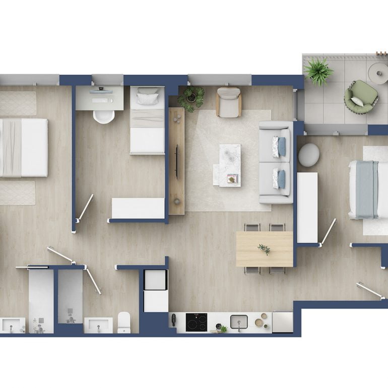 Render infografia virtual 3D Barcelona video VR 360 AEDAS