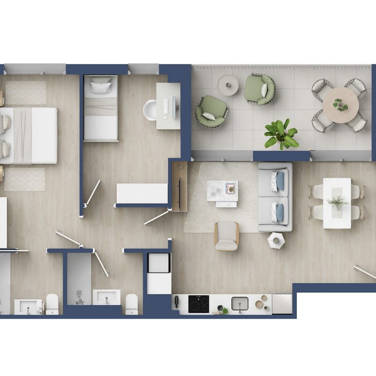 Render infografia virtual 3D Barcelona video VR 360 AEDAS